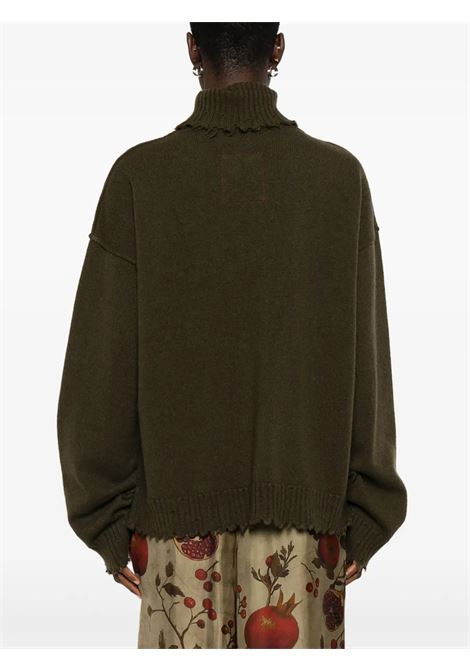 maglione collo alto donna verde militare UMA WANG | UK7154UW480